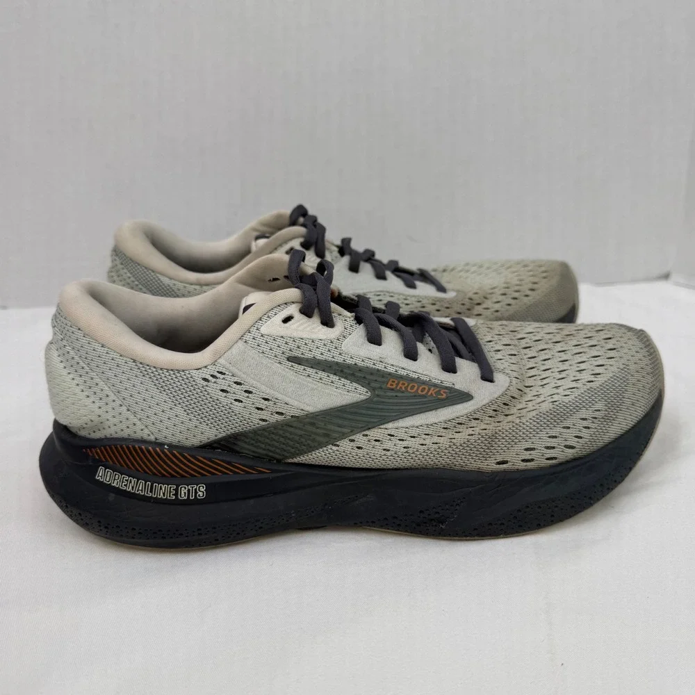 Brooks Adrenaline GTS 24 Mens 8.5 Grey Black Road Running Shoes 1204261B030